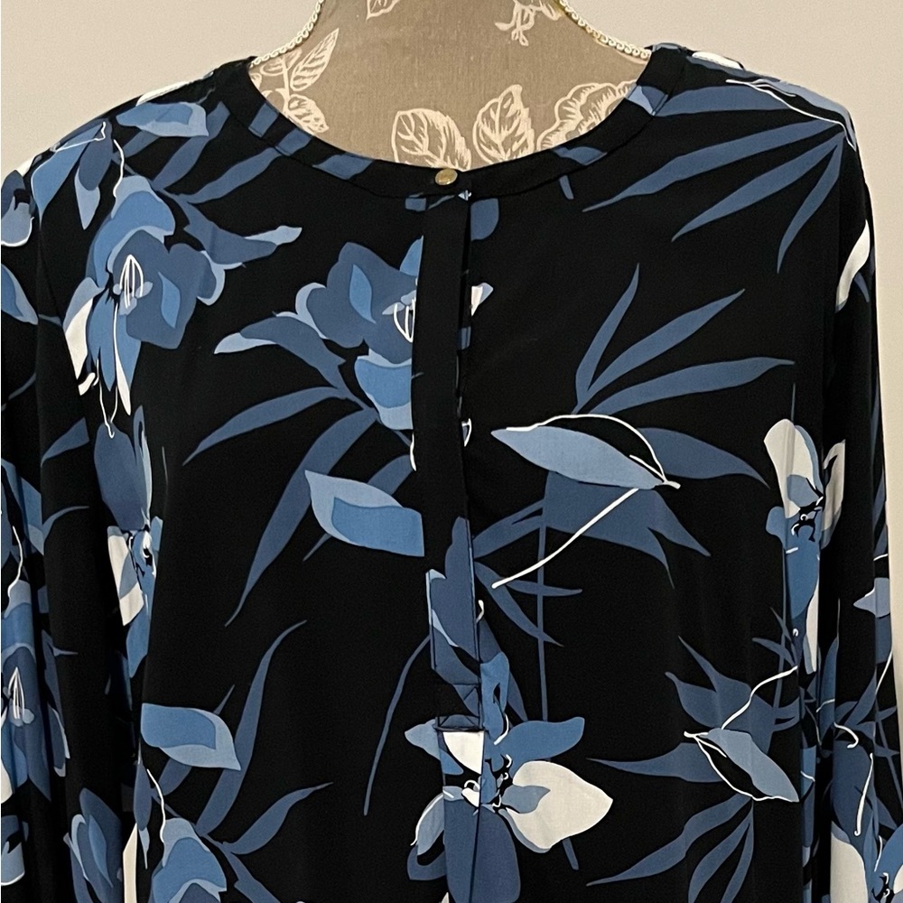 Liz Tropical Blue Blouse